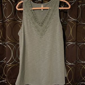 Sleeveless Sage top